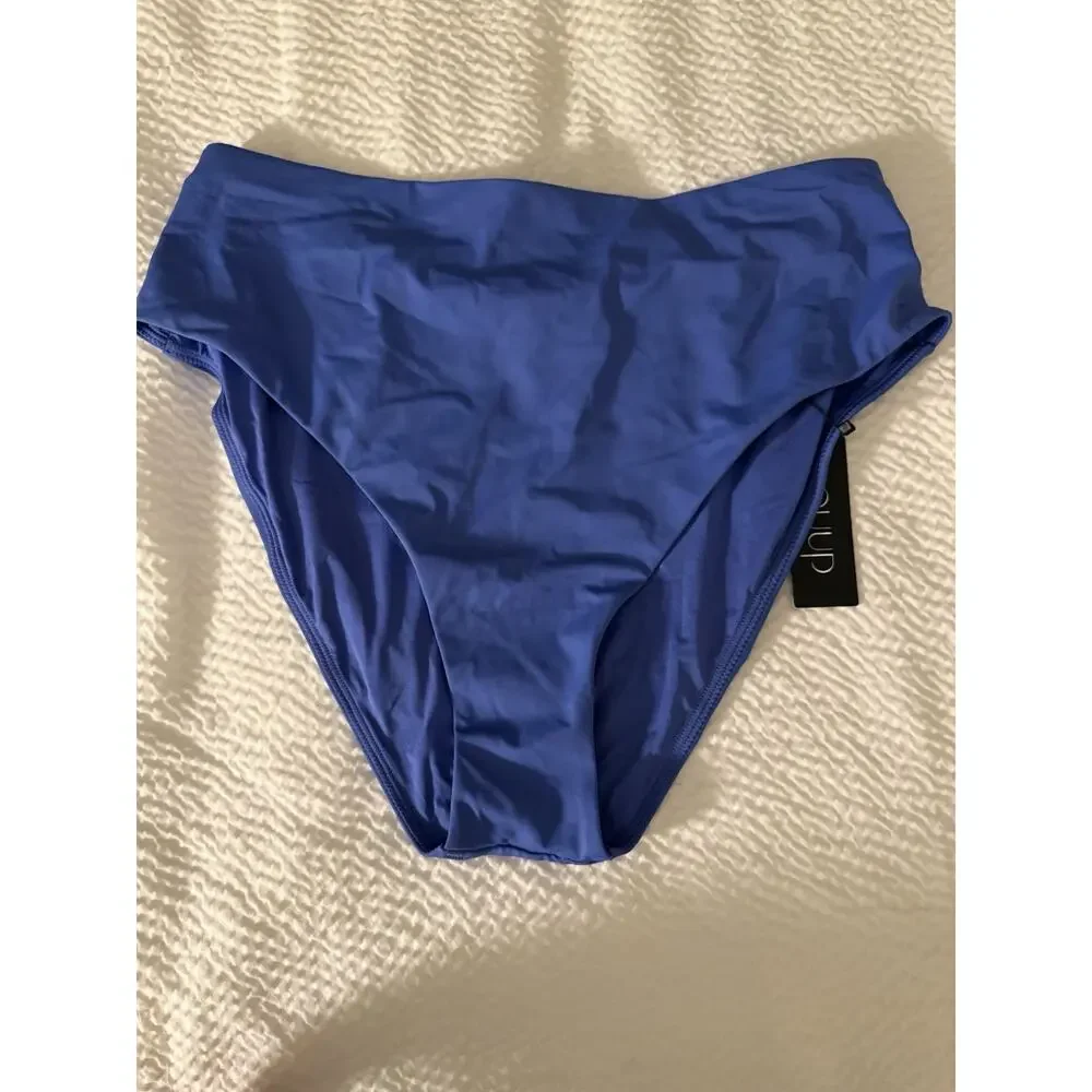 NWT Cuup High Waist Swim Bottoms Iris Blue 6 (XXL)